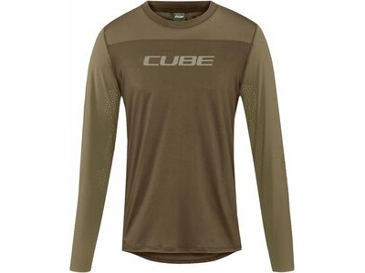 CUBE Mtb Round Neck Jersey Pro Tm L/s olive
