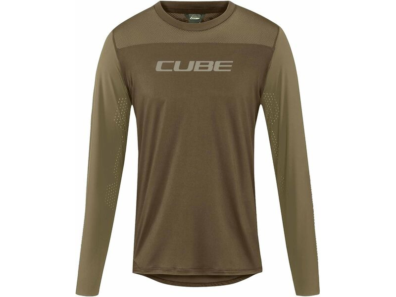 CUBE Mtb Round Neck Jersey Pro Tm L/s olive click to zoom image