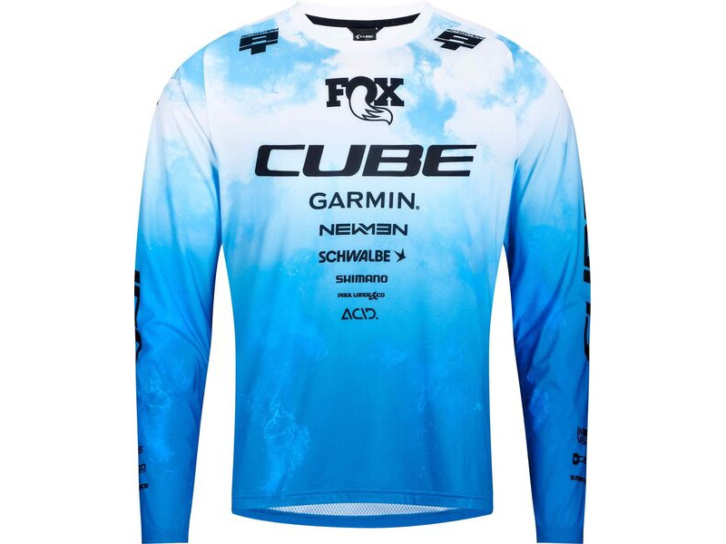 CUBE Mtb Jersey X Actionteam L/s Topas Blue click to zoom image