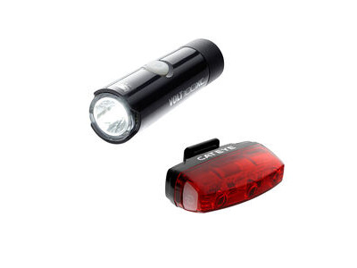 CATEYE Volt 100 XC Front & Rapid Micro Rear Usb Rechargeable Set