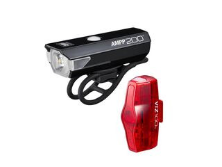 CATEYE Ampp 200 / Viz 100 Bike Light Set Usb-c 