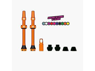 MUC-OFF Tubeless Valves V2 44mm Orange click to zoom image